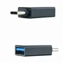 NANO CABLE Adaptador USB-C Macho a USB-A 3.1 Hembra Negro